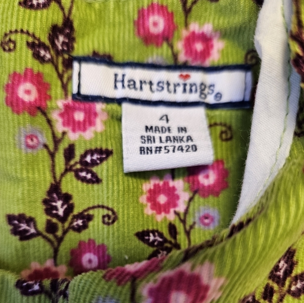 Hartstrings Girls Floral Lined Ruffle Dress - Picture 3 of 5